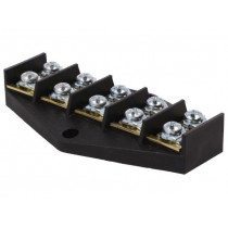 E.4007; Terminal block; screw terminal; 16mm2; 76A; ways: 5; terminals: 10; PAWBOL