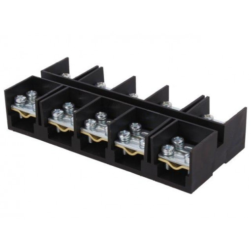 E.4009; Terminal block; screw terminal; 35mm2; 125A; ways: 5; terminals: 10; PAWBOL