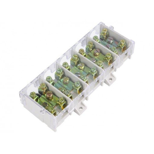 E.4029; Terminal block; screw terminal; 25mm2; 101A; ways: 5; Colour: grey; PAWBOL