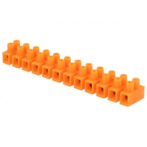 E.4033P; Terminal block; screw terminal; 6mm2; 400V; 41A; ways: 12; -20÷80°C; PAWBOL