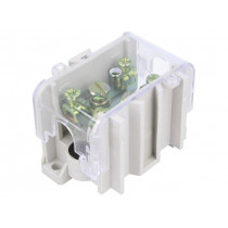 E.4101; Terminal block; screw terminal; 35mm2; 125A; ways: 1; Colour: grey; PAWBOL