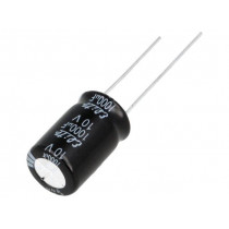 PF1A102MNN1016; Capacitor: electrolytic; THT; 1000uF; 10VDC; Ø10x16mm; Pitch: 5mm; Elite