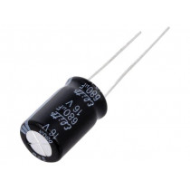 PF1C681MNN1016; Capacitor: electrolytic; THT; 680uF; 16VDC; Ø10x16mm; Pitch: 5mm; Elite