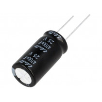PF1E472MNN1632; Capacitor: electrolytic; THT; 4700uF; 25VDC; Ø16x32mm; Pitch: 7.5mm; Elite