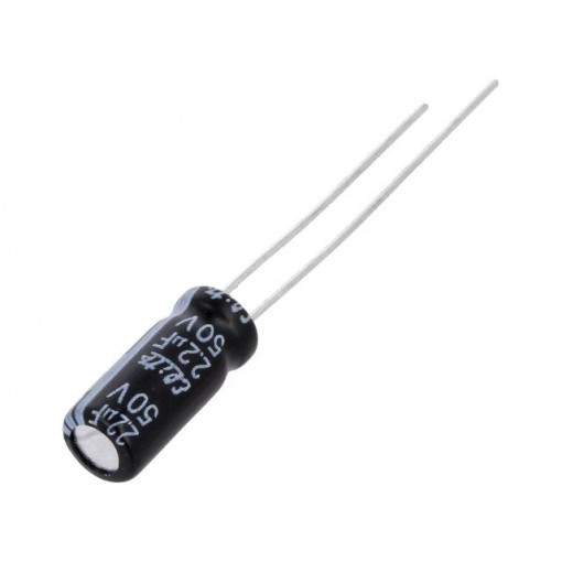 PF1H2R2MNN0511U; Capacitor: electrolytic; THT; 2.2uF; 50VDC; Ø5x11mm; Pitch: 2mm; Elite