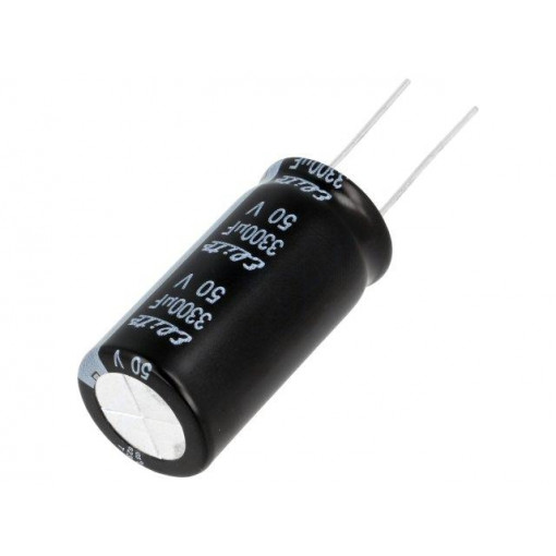 PF1H332MNN1836; Capacitor: electrolytic; THT; 3300uF; 50VDC; Ø18x36mm; Pitch: 7.5mm; Elite