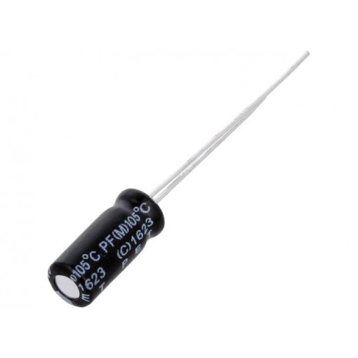 PF1J150MNN0511U; Capacitor: electrolytic; THT; 15uF; 63VDC; Ø5x11mm; Pitch: 2mm; ±20%; Elite