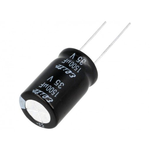 PF1V152MNN1625; Capacitor: electrolytic; THT; 1500uF; 35VDC; Ø16x25mm; Pitch: 7.5mm; Elite