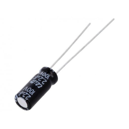 PF2A2R2MNN0511U; Capacitor: electrolytic; THT; 2.2uF; 100VDC; Ø5x11mm; Pitch: 2mm; Elite PF2A2R2MNN0511U; Capacitor: electrolytic; THT; 2.2uF; 100VDC; Ø5x11mm; Pitch: 2mm; Elite