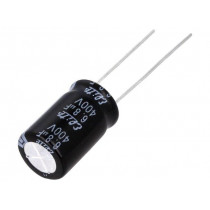 PF2G6R8MNN1016; Capacitor: electrolytic; THT; 6.8uF; 400VDC; Ø10x16mm; Pitch: 5mm; Elite PF2G6R8MNN1016; Capacitor: electrolytic; THT; 6.8uF; 400VDC; Ø10x16mm; Pitch: 5mm; Elite