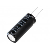 PF2W121MNN1845; Capacitor: electrolytic; THT; 120uF; 450VDC; Ø18x45mm; Pitch: 7.5mm; Elite