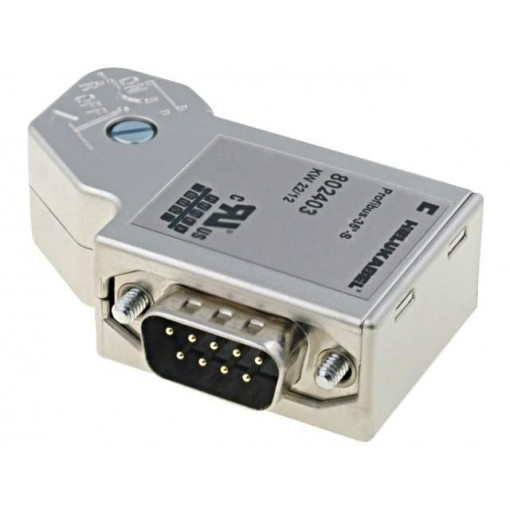 802403; D-Sub; PIN: 9; angled 35°; screw terminal; for cable; HELUKABEL