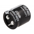PG2G101MND2525; Capacitor: electrolytic; SNAP-IN; 100uF; 400VDC; Ø25x25mm; ±20%; Elite PG2G101MND2525; Capacitor: electrolytic; SNAP-IN; 100uF; 400VDC; Ø25x25mm; ±20%; Elite