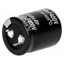PG2G151MND2531; Capacitor: electrolytic; SNAP-IN; 150uF; 400VDC; Ø25x31mm; ±20%; Elite