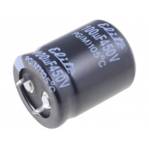 PG2W101MND2531; Capacitor: electrolytic; SNAP-IN; 100uF; 450VDC; Ø25x31mm; ±20%; Elite