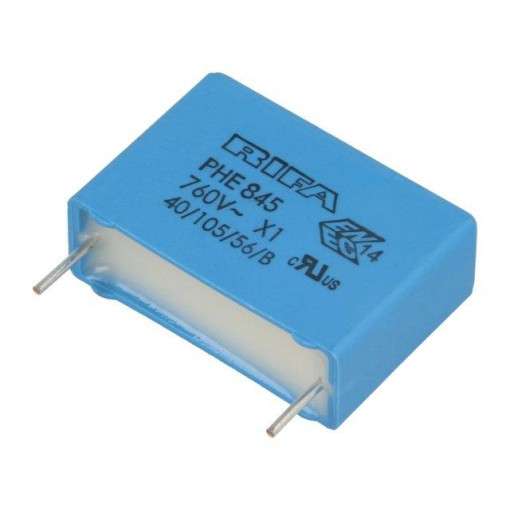 PHE845VD5470MR06L2; Capacitor: polypropylene; X1; 47nF; 760VAC; ±20%; THT; Pitch: 22.5mm; KEMET PHE845VD5470MR06L2; Capacitor: polypropylene; X1; 47nF; 760VAC; ±20%; THT; Pitch: 22.5mm; KEMET