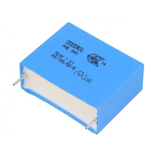 PHE845VR6470MR06L2; Capacitor: polypropylene; X1; 470nF; 760VAC; ±20%; THT; -40÷105°C; KEMET PHE845VR6470MR06L2; Capacitor: polypropylene; X1; 470nF; 760VAC; ±20%; THT; -40÷105°C; KEMET