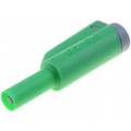 1066-GN; Plug; 4mm banana; 36A; 1kVAC; green; insulated; 56mm; 2.5mm2; ELECTRO-PJP
