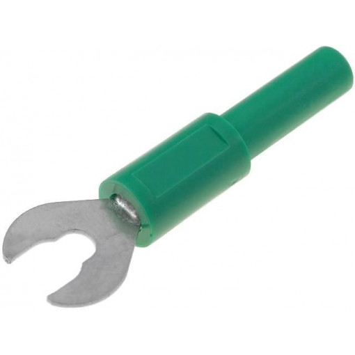 ADA3034-V; Adapter; banana 4mm socket,fork terminal; 60VDC; 36A; green; 1mΩ; ELECTRO-PJP