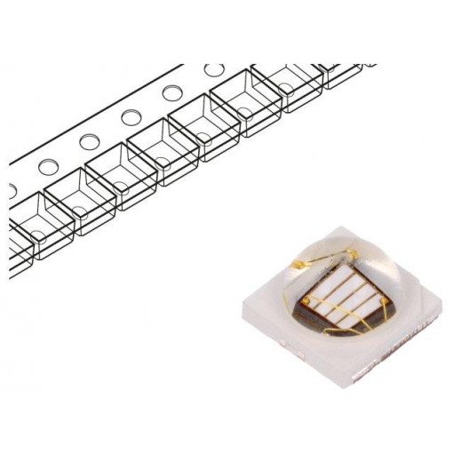 PK2N-3LLE-V; Power LED; UV; 140°; 700mA; λd: 390-400nm; Pmax: 3W; 3.45x3.44x1.9mm; ProLight Opto