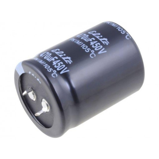 PK2W471MND3545; Capacitor: electrolytic; SNAP-IN; 470uF; 450VDC; Ø35x45mm; ±20%; Elite