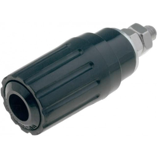 PKI100SW; Socket; 4mm banana; 25A; black; insulated; crimped; HIRSCHMANN T&M