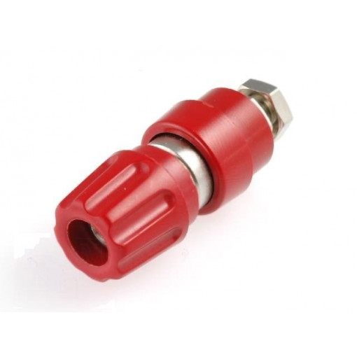 PKNI10BRT; Socket; 4mm banana; 63A; 60VDC; Cutout: Ø9mm; red; screw; -25÷100°C; HIRSCHMANN T&M PKNI10BRT; Socket; 4mm banana; 63A; 60VDC; Cutout: Ø9mm; red; screw; -25÷100°C; HIRSCHMANN T&M