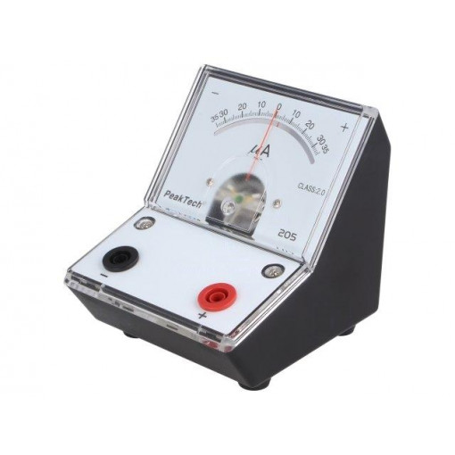 P205-08; Meter: table; I DC: ±35μA; 2.5%; Display: analogue; 1kΩ; PEAKTECH P205-08; Meter: table; I DC: ±35μA; 2.5%; Display: analogue; 1kΩ; PEAKTECH