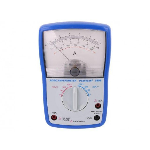 P3203; Amperometer; Features: impact resistant holster; analogue; 300g; PEAKTECH P3203; Amperometer; Features: impact resistant holster; analogue; 300g; PEAKTECH