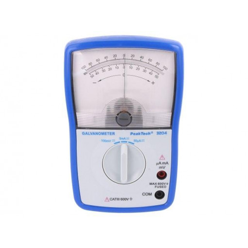 P3204; Galvanometer; Features: impact resistant holster; analogue; 300g; PEAKTECH P3204; Galvanometer; Features: impact resistant holster; analogue; 300g; PEAKTECH