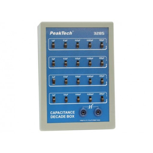 P3285; Decade box: capacitance; 100p÷11,111uF; Number of ranges: 5; PEAKTECH P3285; Decade box: capacitance; 100p÷11,111uF; Number of ranges: 5; PEAKTECH
