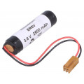 ; Battery: lithium; 3.6V; AA; connectors; Ø14.6x51.5mm; 2500mAh; 