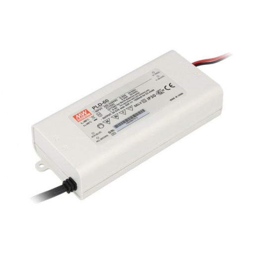 PLD-60-700B; Power supply: switched-mode; LED; 60.2W; 50÷86VDC; 700mA; IP30; MEAN WELL