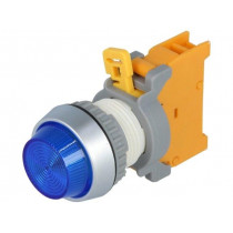 PLN22A BL W/0 LAMP; Control lamp; 22mm; PLN22; -20÷60°C; Illumin: BA9S,filament lamp; AUSPICIOUS