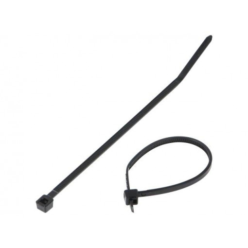 PLT1M-M0; Cable tie; L: 99mm; W: 2.5mm; polyamide; 80N; black; Ømax: 22mm; PANDUIT