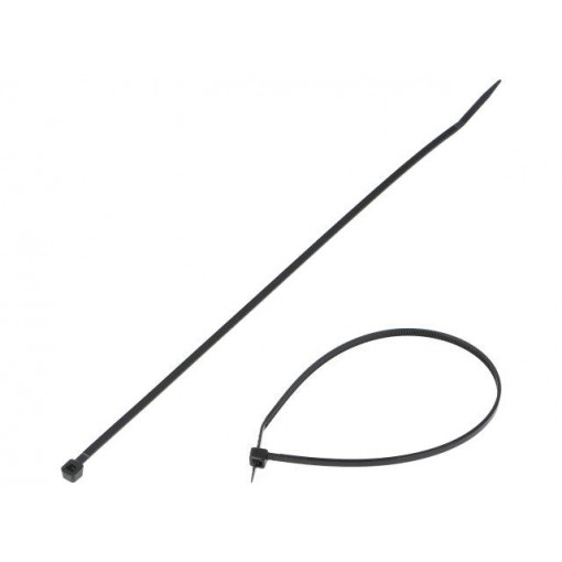 PLT2M-C0; Cable tie; L: 203mm; W: 2.5mm; polyamide; 80N; black; Ømax: 51mm; PANDUIT