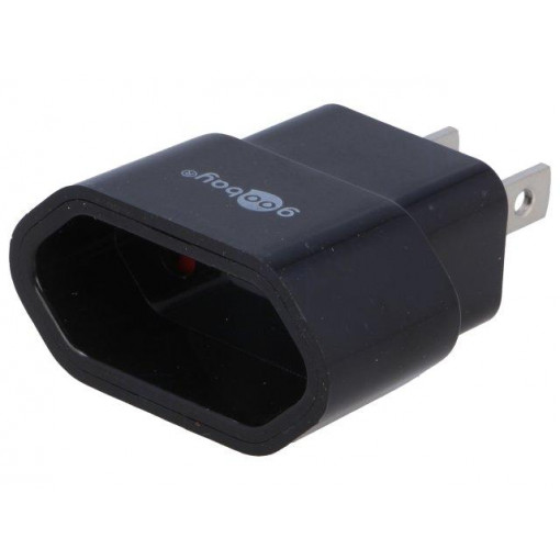 45344; Adapter; Out: EU; Colour: black; Input: JAPAN,USA; Goobay