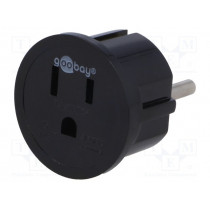 45350; Adapter; Out: JAPAN,USA; Plug: with earthing; Colour: black; Goobay 45350; Adapter; Out: JAPAN,USA; Plug: with earthing; Colour: black; Goobay