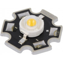 PM2E-1LVS-R7; Power LED; STAR; white warm; 130°; 350mA; Pmax: 1W; 110÷120lm; ProLight Opto