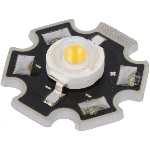 PM2E-1LVS-R7; Power LED; STAR; white warm; 130°; 350mA; Pmax: 1W; 110÷120lm; ProLight Opto