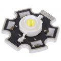 PM2E-3LWS-SD; Power LED; STAR; white cold; 130°; 700mA; Pmax: 3W; 249.6÷324.5lm; ProLight Opto PM2E-3LWS-SD; Power LED; STAR; white cold; 130°; 700mA; Pmax: 3W; 249.6÷324.5lm; ProLight Opto