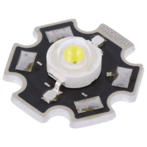 PM2E-3LWS-SD; Power LED; STAR; white cold; 130°; 700mA; Pmax: 3W; 249.6÷324.5lm; ProLight Opto