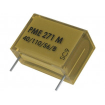 PME271MD6100MR30; Capacitor: paper; X2; 100nF; 275VAC; Pitch: 22.5mm; ±20%; THT; 630VDC; KEMET