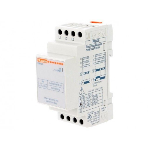 PMV20A575; Module: voltage monitoring relay; phase sequence,phase failure; LOVATO ELECTRIC