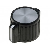 PN-25B; Knob; with pointer; Øshaft: 6mm; Ø25x14.1mm; screw fastening; SCI PN-25B; Knob; with pointer; Øshaft: 6mm; Ø25x14.1mm; screw fastening; SCI