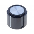 ; Knob; with pointer; Øshaft: 6.35mm; Ø20x15.9mm; screw fastening; SCI ; Knob; with pointer; Øshaft: 6.35mm; Ø20x15.9mm; screw fastening; SCI