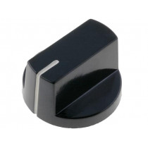 PN-32-6.4; Knob; with pointer; bakelite; Øshaft: 6.35mm; Ø26x15.4mm; SCI