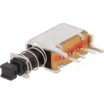 PN12SHNA03QE; Switch: push-button; Pos: 2; SPDT; 0.2A/30VDC; ON-ON; Leads: for PCB; C&K