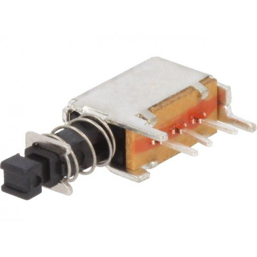 PN12SHNA03QE; Switch: push-button; Pos: 2; SPDT; 0.2A/30VDC; ON-ON; Leads: for PCB; C&K