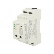 PNM-31; Module: voltage monitoring relay; DIN; SPDT; OUT 1: 250VAC/16A; ZAMEL